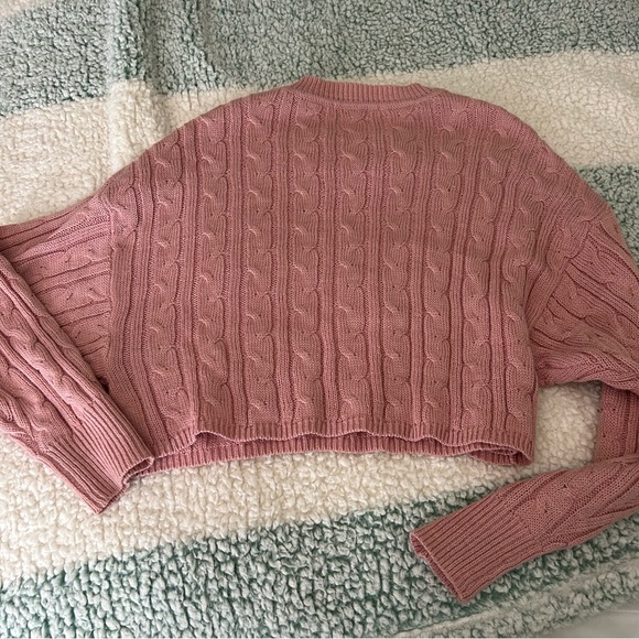 Pink Cropped Sweater - Picture 2 of 4